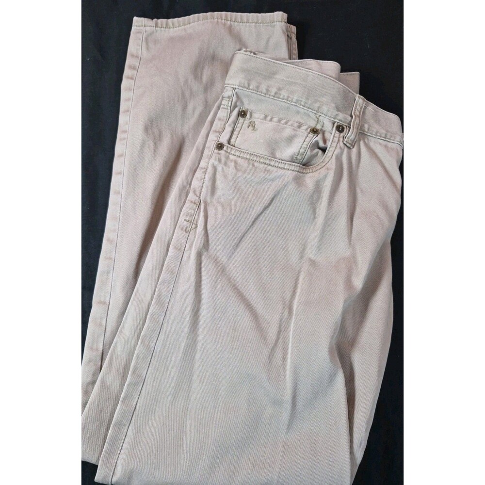 Polo Ralph Lauren 650 Straight Leg Jeans Mens Size 33x30 Tan Western Motif